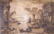 Claude Lorrain Embarkation of the Queen of Sheba (mk17 oil on canvas